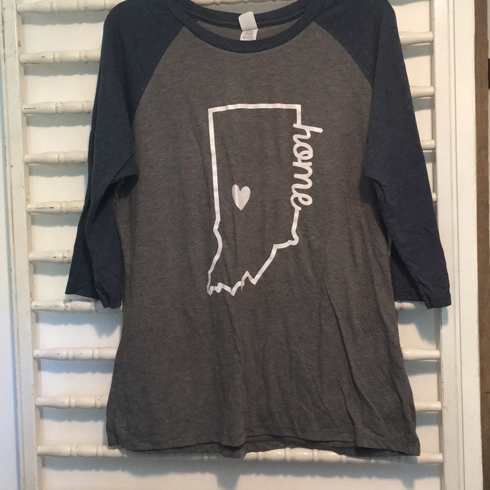 Raglan Baseball Indiana Home Tee